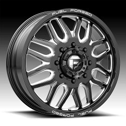 Fuel FF66D 8-Lug Matte Black Milled Forged Dually Custom Truck Wheels 2